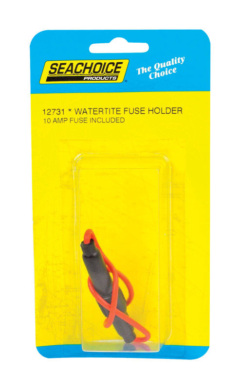 Emery Jensen HOLDR Fuse Waterght 10Amp marine light switch with fuse, mounted on a panel for boat or marine use