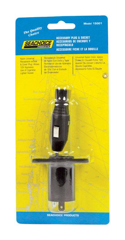 Marine plug-socket accessory from Emery Jensen, used with marine lights and switches, shown with electrical connection components.