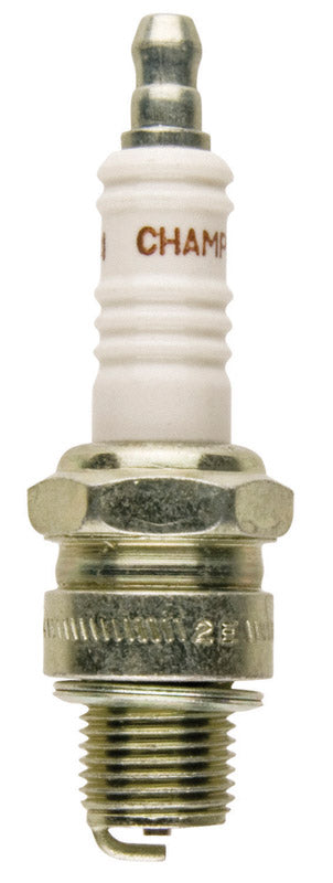 Set of 8 Emery Jensen marine spark plugs, model QL77JC4 Champ, for marine engine ignition systems.