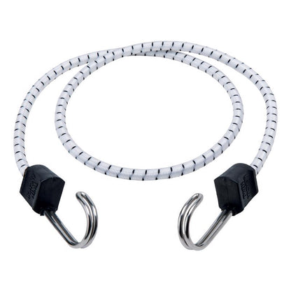 Set of 10 Emery Jensen marine stretch cords with hooks, 40-inch bungee anchors for boating and marine use.