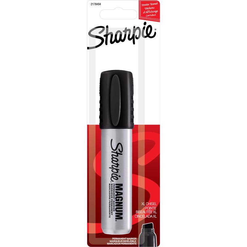Emery Jensen Magnum Black marker with bold tip, suitable for writing and marking on various surfaces.