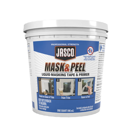 Emery Jensen liquid masking tape in a 1-quart container, ideal for precise paint masking and surface protection.