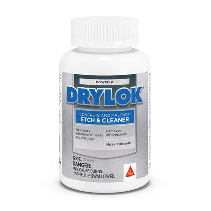 Emery Jensen Drylok Etch Cleanr 12oz container for masonry surface preparation, used to clean and prepare surfaces for sealing.