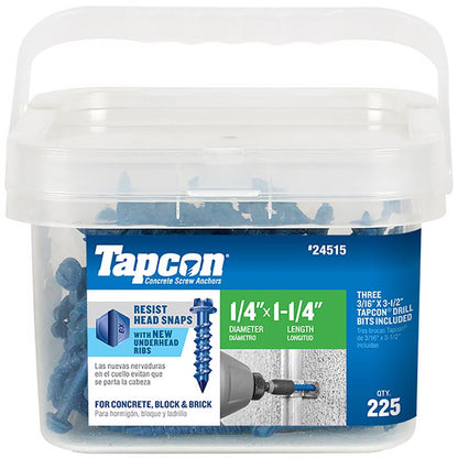Emery Jensen masonry anchor, 1/4x1.25 inch heavy-duty concrete fastener, used for securing fixtures in masonry walls.