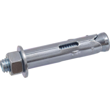 Emery Jensen ANCHR LOK masonry anchor in size 1/2x2.25 inches, shown installed in concrete wall for secure fastening.