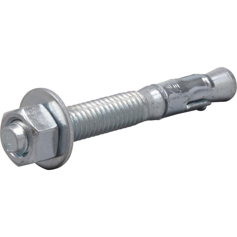 Emery Jensen ANCHR WEDGE masonry anchors, 3/8x3 inch, shown in a box of 25 for secure concrete and brick fastening.
