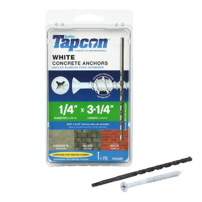 CONCRET SCREW 1/4X3-1/4" - Pack of 4