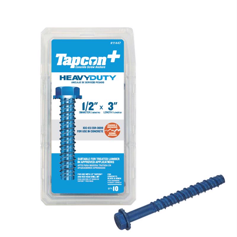 CONCRETE SCREW BL 1/2X3" - Pack of 4