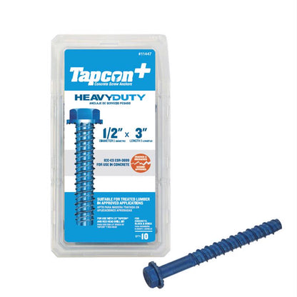 CONCRETE SCREW BL 1/2X3" - Pack of 4