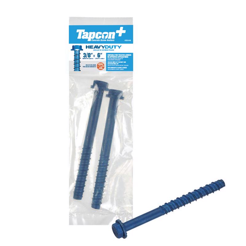 CONCRETE SCREW BL 3/8X6" - Pack of 8