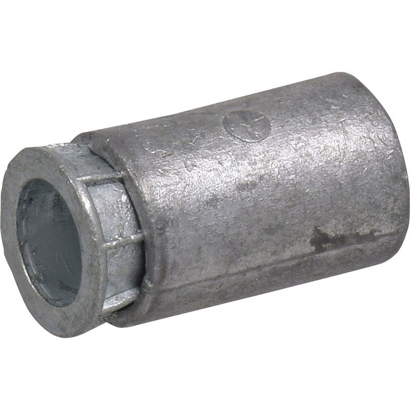 Emery Jensen Lead MS Anchor for masonry, 1/4-20 size, securely fastened in a concrete wall.