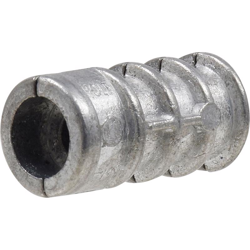 Emery Jensen mini lag shields 1/4 inch for masonry, shown in a close-up image ideal for securing anchors in concrete surfaces.