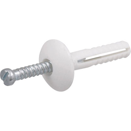 Nylon ANC Truss 3/16x1 masonry anchor from Emery Jensen, shown in a close-up with a threaded design for masonry applications.