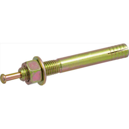 Emery Jensen Strike Anchor 3/4x6 masonry anchor installed in concrete wall, showing durable metal construction.