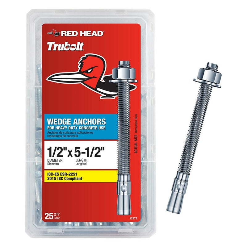 Emery Jensen WDG Masonry Anchor 1/2x5.5 inch, 25-pack, used for secure fastening in masonry applications.