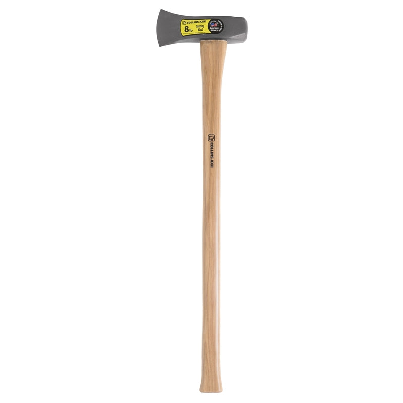 Emery Jensen 8-pound MAUL SPLITTING AXE with sturdy eye and wooden handle, ideal for splitting wood effectively.