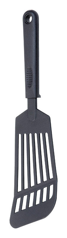 Emery Jensen 12-inch nylon slotted turner made of melamine and plastic, ideal for flipping and serving in the kitchen.
