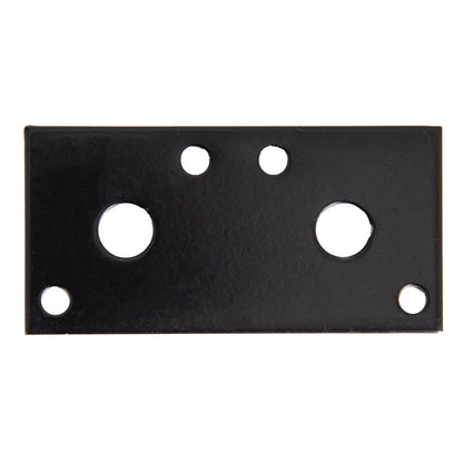 Black 3-inch Emery Jensen mending plates, pack of 20, used for furniture and wood repairs, shown in the image.