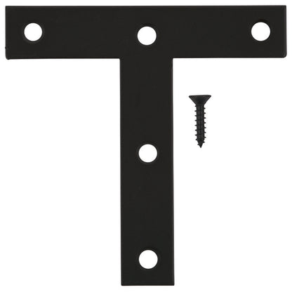 TEE PLATE BLK STL 4X4" - Pack of 20