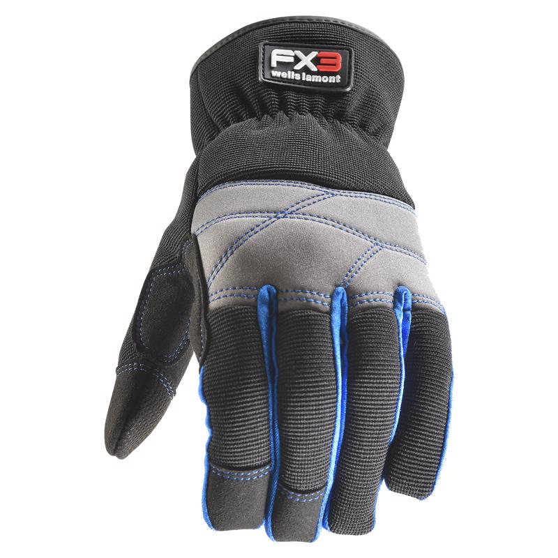 WRK GLVS MENS Blck/blu M