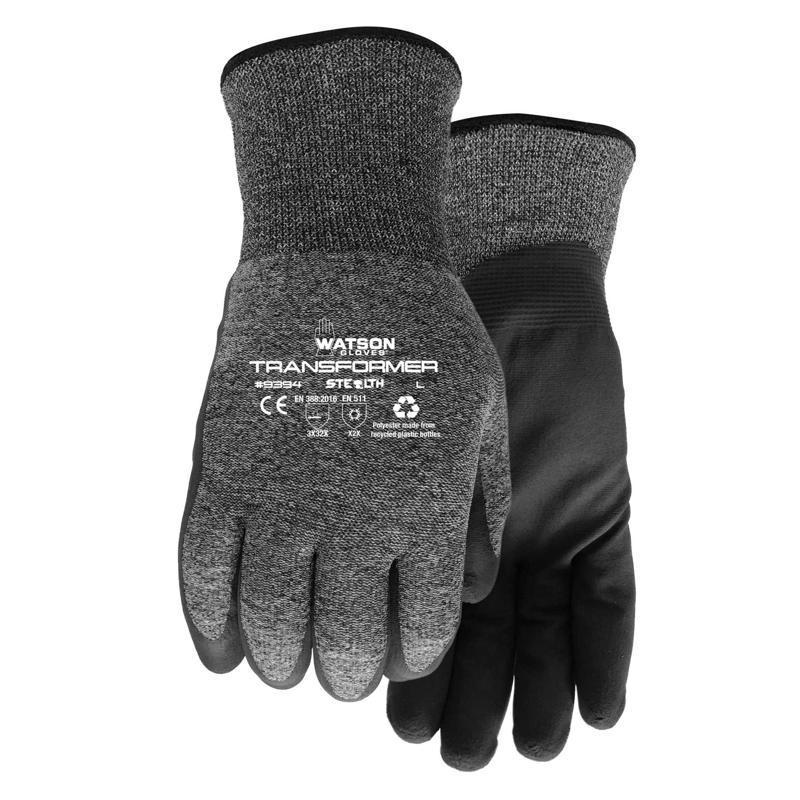 Emery Jensen men's lined winter gloves with textured palms and adjustable cuffs for warmth and grip in cold weather.