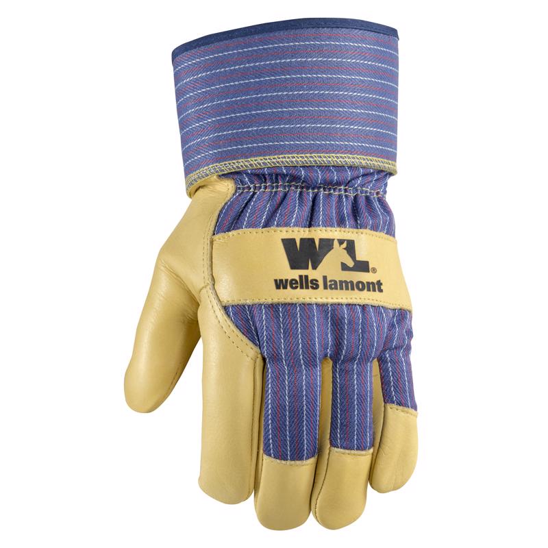Emery Jensen men's lined winter gloves in black leather, featuring durable stitching and comfortable lining for cold weather.