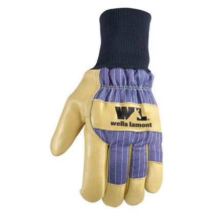 Emery Jensen men's lined winter gloves in Palomino leather, large size, designed for cold weather warmth and comfort.