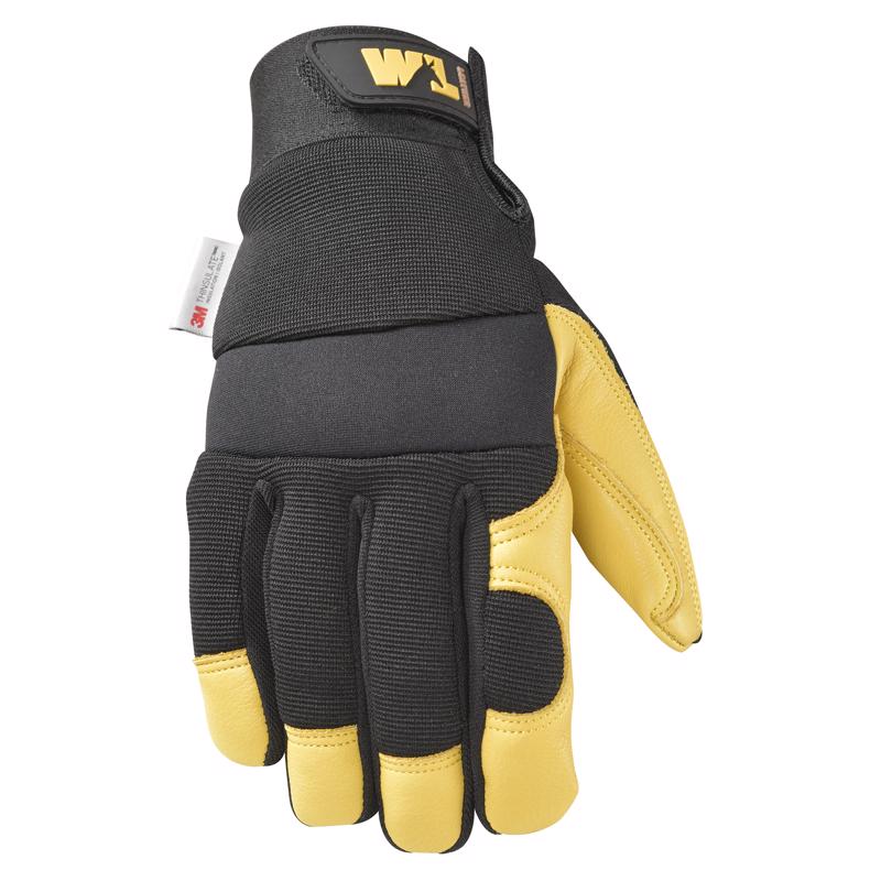 Emery Jensen men's lined winter gloves in Saddltan CWHD color, designed for warmth and winter outdoor activities.