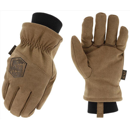 Emery Jensen men's lined winter gloves in synthetic brown, designed for warmth and winter outdoor activities.