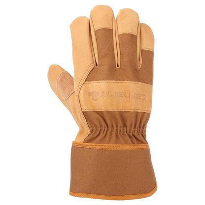 Emery Jensen men's work and garden gloves in synthetic leather, brown, size L, designed for durability and hand protection.