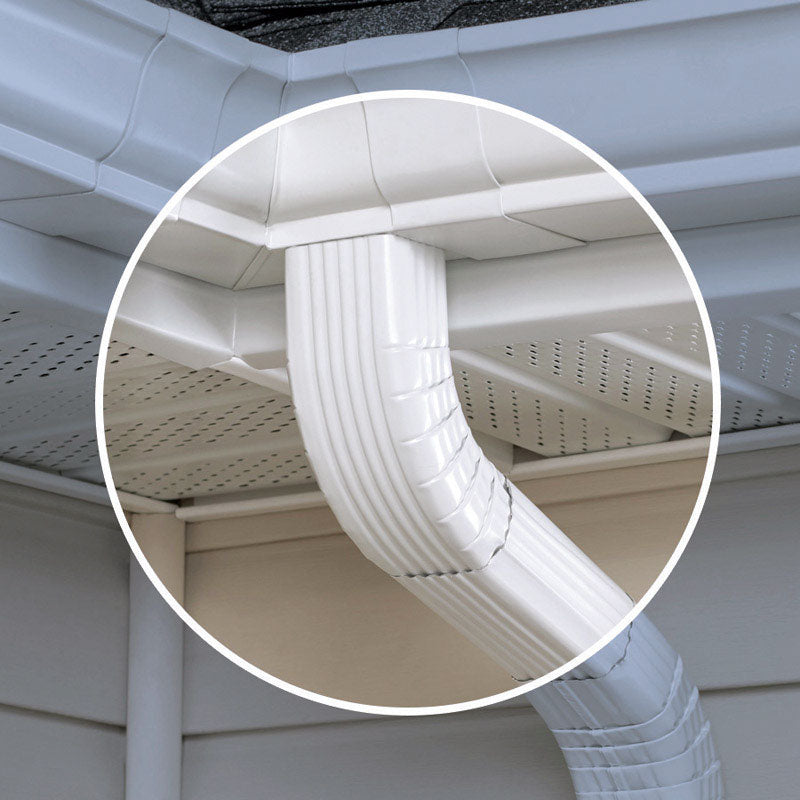 ELBOW "a" 3"X4" ALUM WHT