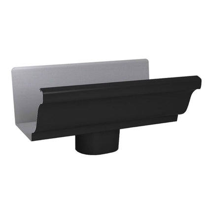 Emery Jensen metal accessories End W/drop key in black aluminum finish, featuring a sleek, modern design.
