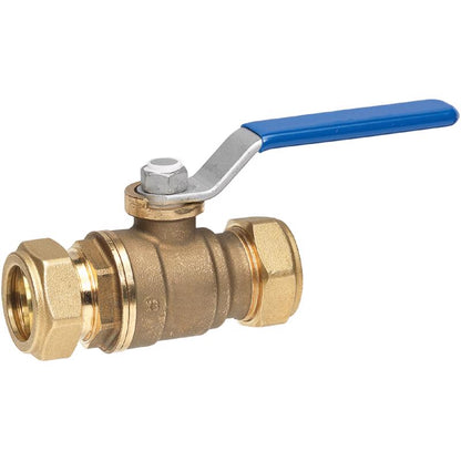 Emery Jensen 1/2-inch metal ball valve with chrome ends, durable ball valve for plumbing applications.