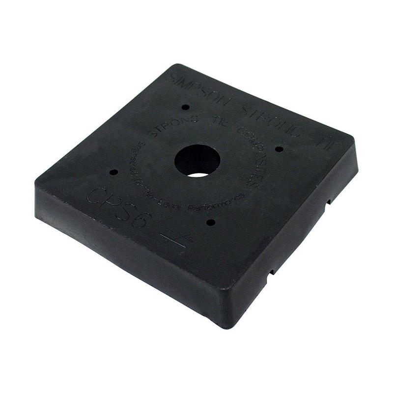 Emery Jensen composite base CPS6 6x6 metal connector for securing structural components in construction projects.