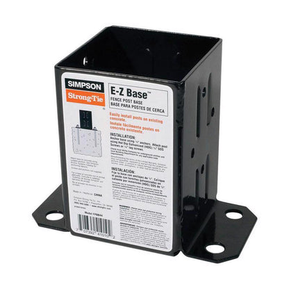 Emery Jensen EZ BASE FPBB44 metal connectors for secure building and framing applications, shown in a close-up view.