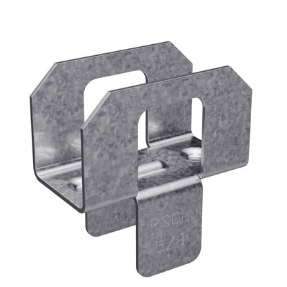 Emery Jensen Plywood Clip PSCL 5/8 metal connector for secure wood panel fastening, shown in a close-up view.
