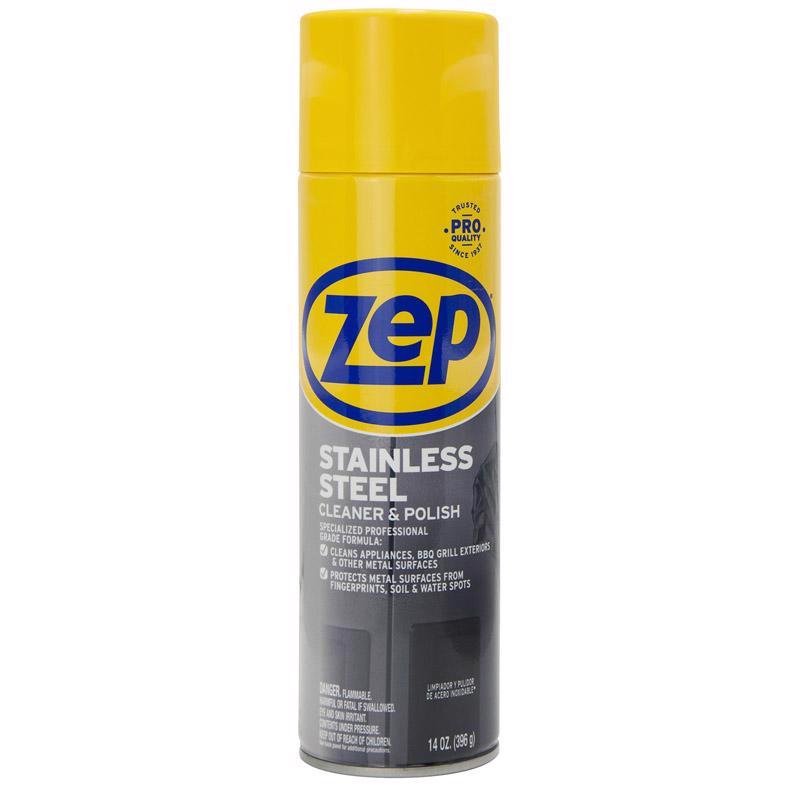 Emery Jensen stainless steel cleaner and polish in a 14oz container, designed to shine and clean metal surfaces effectively.