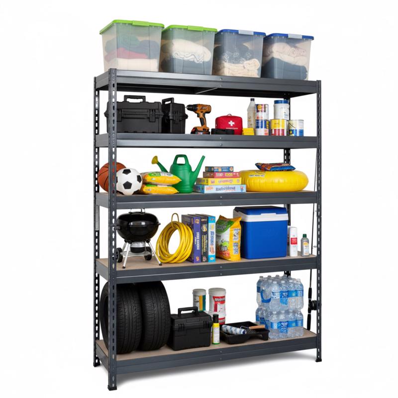 SHELF 5TIER MTL 71"H
