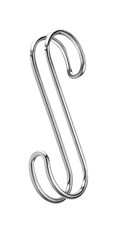 Emery Jensen chrome hook belt hanger with metal and wooden design, ideal for organizing belts in closets.