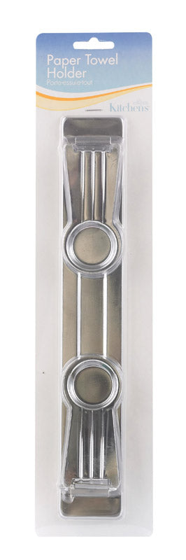 Emery Jensen metalware paper towel holder with a sleek, modern design for kitchen counter or wall mounting.