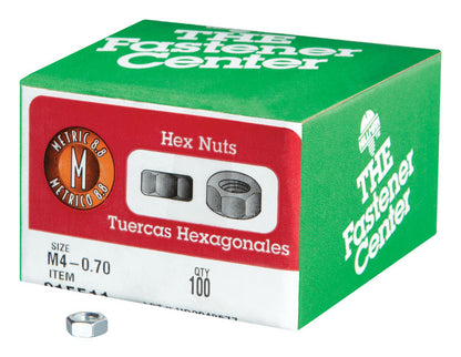 Emery Jensen METR HX nuts SP M4-0.70 metric steel nuts for fastening and assembly in mechanical applications.