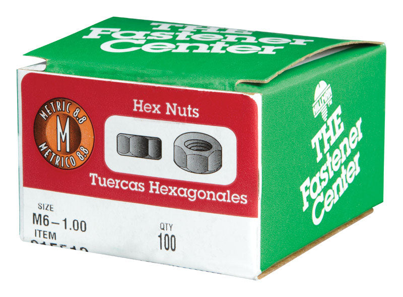 Emery Jensen METR HX nuts, SP M6-1.00, metric thread, hex nuts used for fastening in mechanical applications