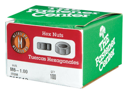 Emery Jensen METR HX nuts, SP M6-1.00, metric thread, hex nuts used for fastening in mechanical applications