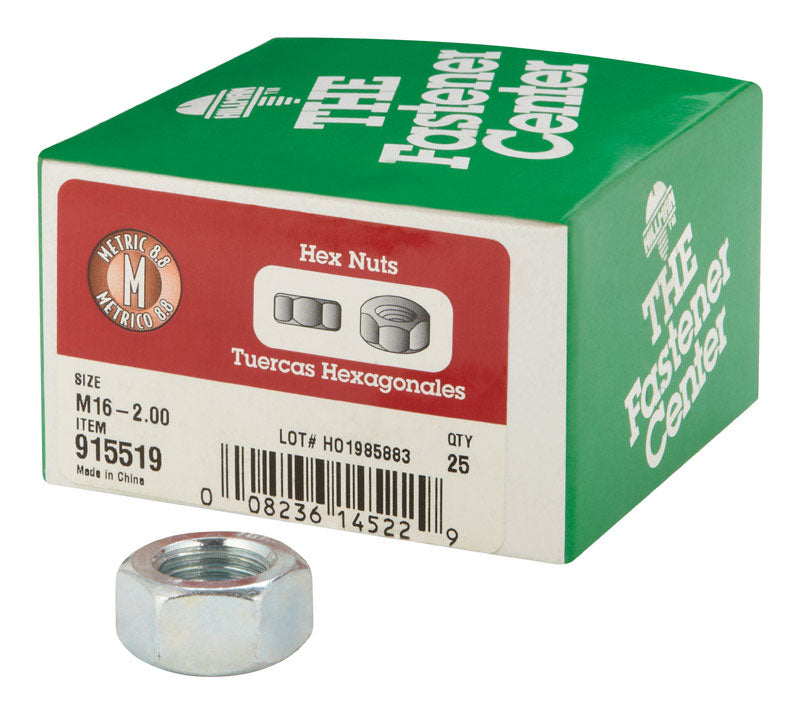 NUT HEX STL M16-2.00bx25