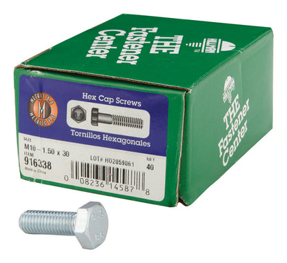 Emery Jensen metric M10-1.5x30mm hex bolt with nut, designed for secure fastening in construction and repair projects.