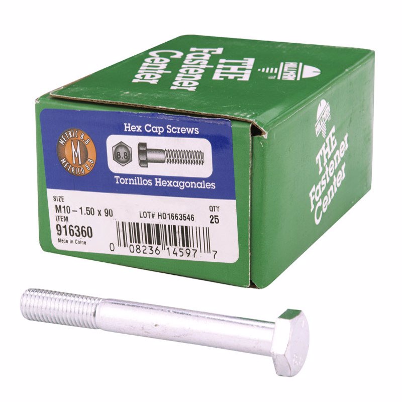 Emery Jensen METR HX CP Gr8.8 M10x90 metric bolt with hex head and threaded shaft for industrial fastening applications.