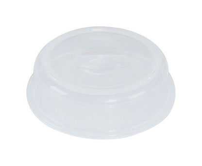 Emery Jensen microwave cookware cover with spatter guard, clear plastic lid designed to prevent splatters in the microwave.
