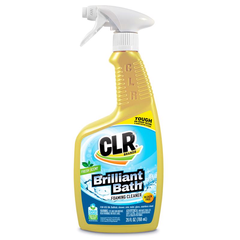 Emery Jensen CLR BRILLIANT BATH mineral removers in 26oz bottles, pack of 6, for cleaning mineral deposits and soap scum.