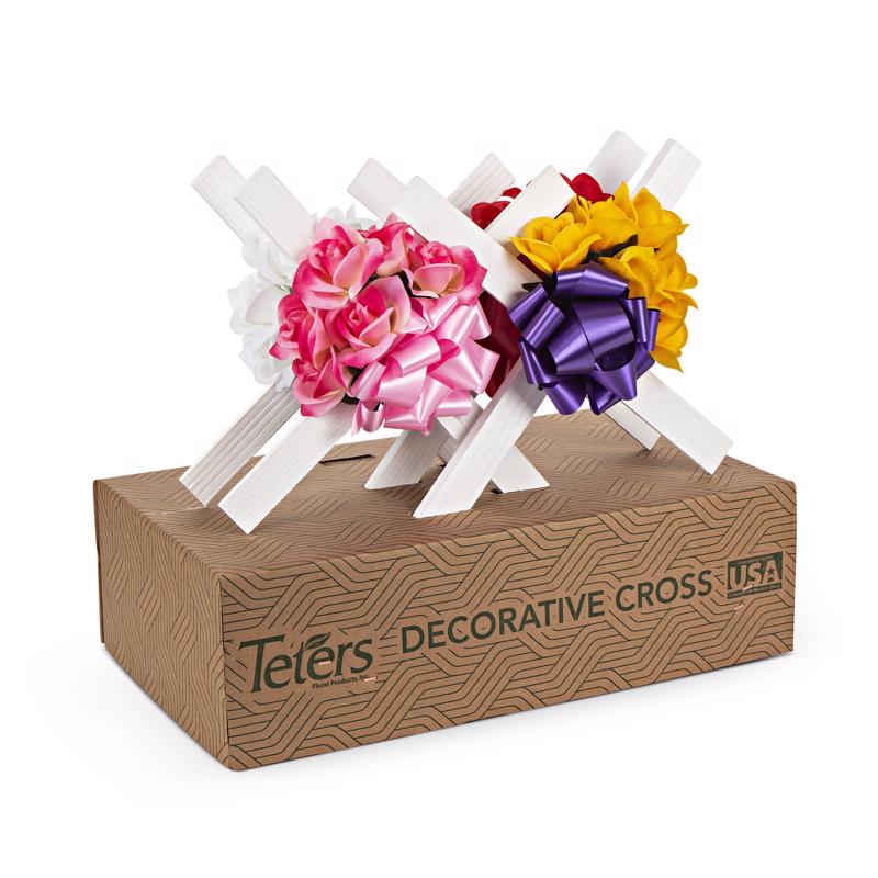 GRAVE CROSS BOUQUET ASST - Pack of 8