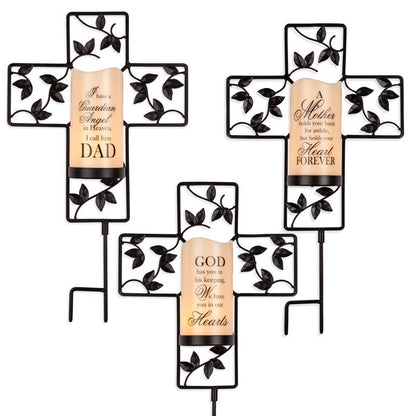 YARD STICK CROSS W/candl - Pack of 6